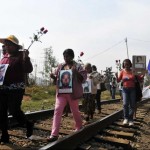 Madres centroamericanas en la ruta de "La Bestia" en México.