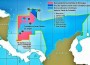 La parte azul es el dominio marítimo colombiano en el Caribe, la zona rosada es el territorio que la CIJ nos devolvió.