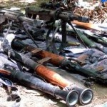 Algunas de las armas que utiizan Los Zetas en los territorios donde se asientan.