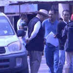 Monseñor Mata, Petray y los periodistas de La Prensa en territorio hondureño.