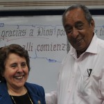 "Poloncho" y Blanca Rosa Galarza, vicerrectora de la Upoli.