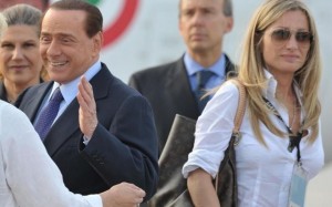 Federica Gagliardi en uno de los viajes que hizo con Berlusconi.