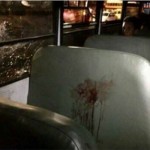La web "El 19" publicó esta foto donde se aprecia la sangre de una de las víctimas de una de las emboscadas del sábado por la noche.