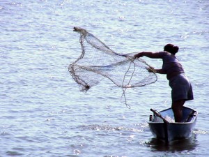 pesca mujer