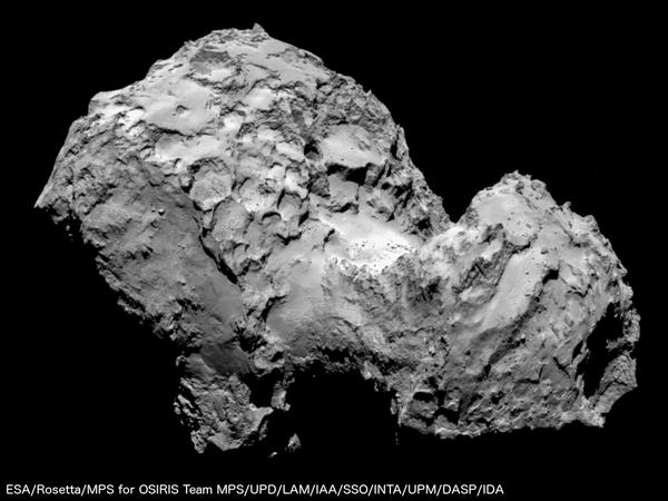 Poco antes de posarse en el cometa, la sonda le tomó esta fotografía.