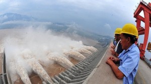 Una vista de la represa "Las Tres Gargantas", en China.