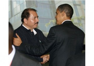 Daniel Ortega y Barack Obama.