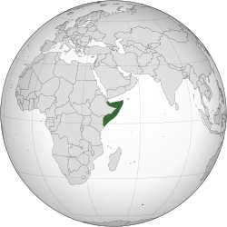 Somalia está ubicada en el denominado "cuerno de África".