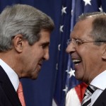 Serguei Lavrov, canciller de Rusia y John Kerry, secretario de Estado de Estados Unidos.