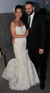 Alina Peralta y Manuel Gutiérrez Cabello durante su boda.