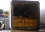Uno de los furgones con queso nicaragüense que entró ilegalmente a El Salvador.
