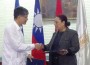 El embajador de Taiwán, Rolando Jer-Ming Chuang y la alcaldesa de Managtua, Daysi Torres Bosque.