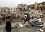 Imagen tras bombardeo en Saná, capital de Yemen.