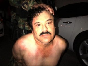 El "Chapo" Guzmán al momento de su captura.