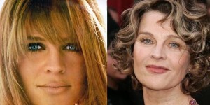 La actriz Julie Christie en dos momentos de su vida.